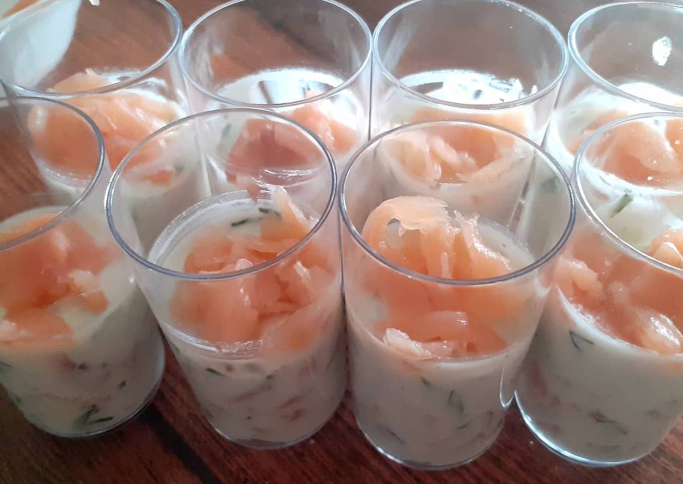 Verrines saumon fumé