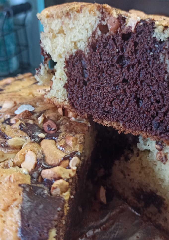 Una foto de Torta marmolada fácil y económica