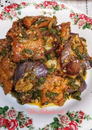 Foto resep Ikan Asin Gabus Terong Cabai Hijau 🐟🍆