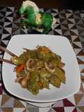 Carrusel de verduras comida china