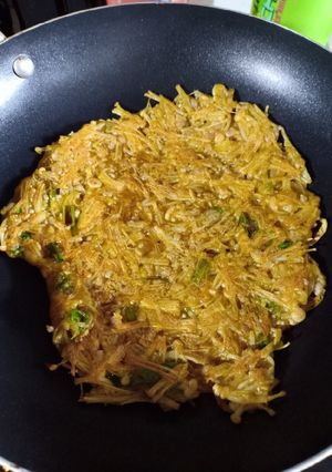 Hình của món Bánh nấm kim châm thịt bằm keto.