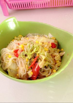 Foto resep Tumis sawi jagung dan bihun👌