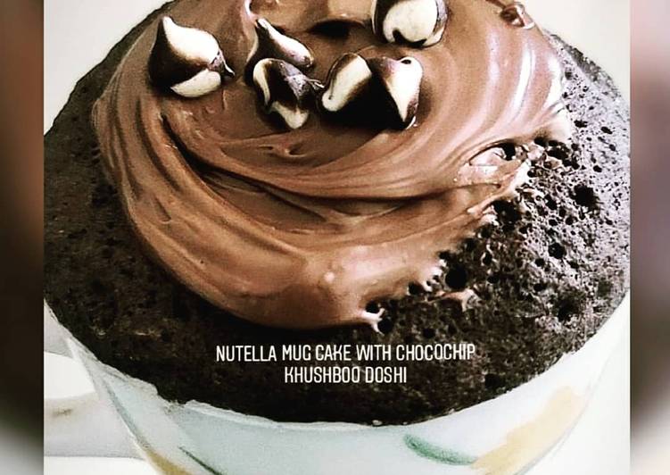 Homemade nutella mug cake