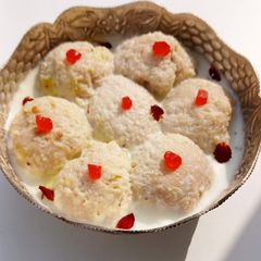 No Cook Stuffed Bread Rasmalai/Dessert A picture of No Cook Stuffed Bread Rasmalai/Dessert.