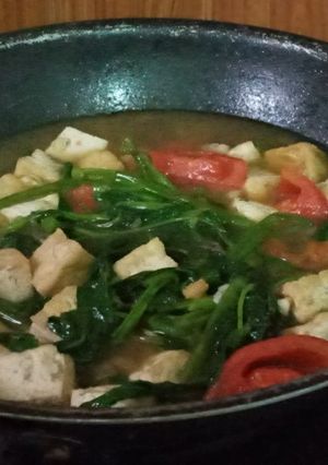 Foto resep Tumis Kuah Kangkung Tahu