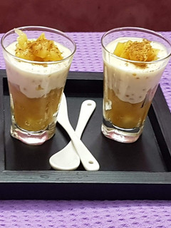 Foto principal de Vasitos de compota de manzana y crema de queso