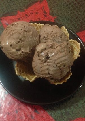 Una foto de Nieve de chocolate