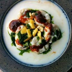A picture of Dahi Vada.