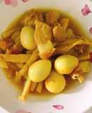 Thịt kho măng trứng cút