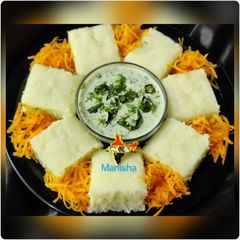 A picture of Rava Dhokla (Tricolour).