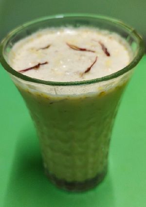 A picture of Badam kesar shake.