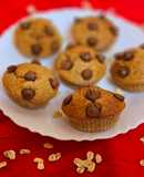 Banana Oats Chocolate Chips Muffins (No oil, no butter, no maida)