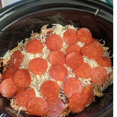 A picture of Crockpot Pizza Casserole.
