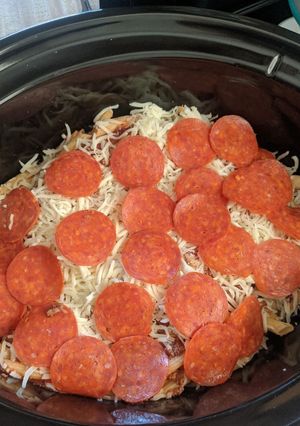 A picture of Crockpot Pizza Casserole.