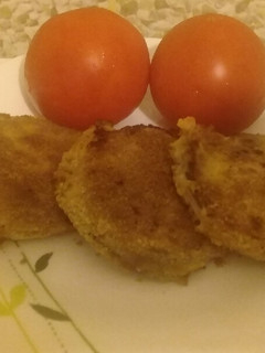 Una foto de Milanesas de zapallitos rellenas de chorizo russo y mozzarella