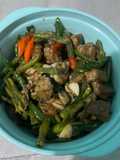 Oseng kacang panjang tempe bosok