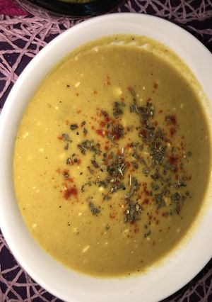 صورة لوصفة شوربة الكوسة
