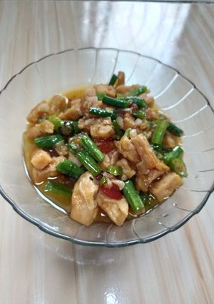 Foto resep Tumis tempe & kacang panjang pedas