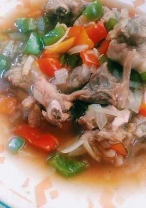 Hình của món Sườn non chua ngọt.