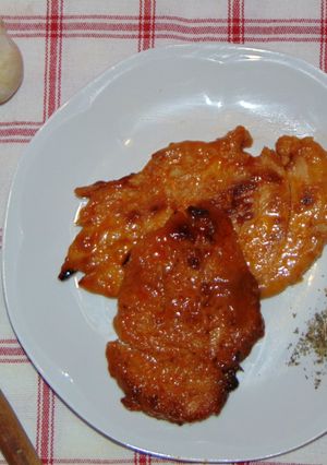 Édes, fűszeres sült csirkemell recept fotója