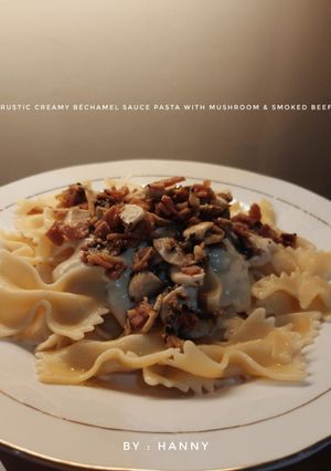 Foto resep Bechamel Sauce Pasta with Mushroom and Smoked Beef