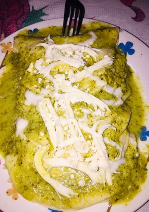 Una foto de Enchiladas suizas o enchiladas verdes