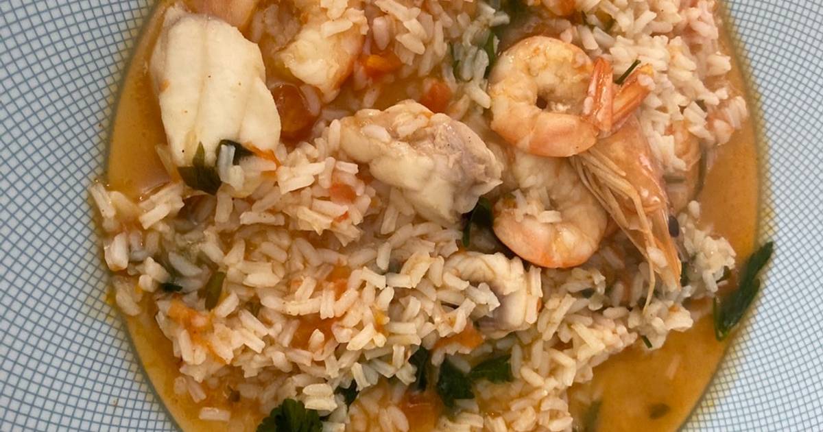 Arroz de tamboril com camarão Receita por Telma Castro Lopes Cookpad