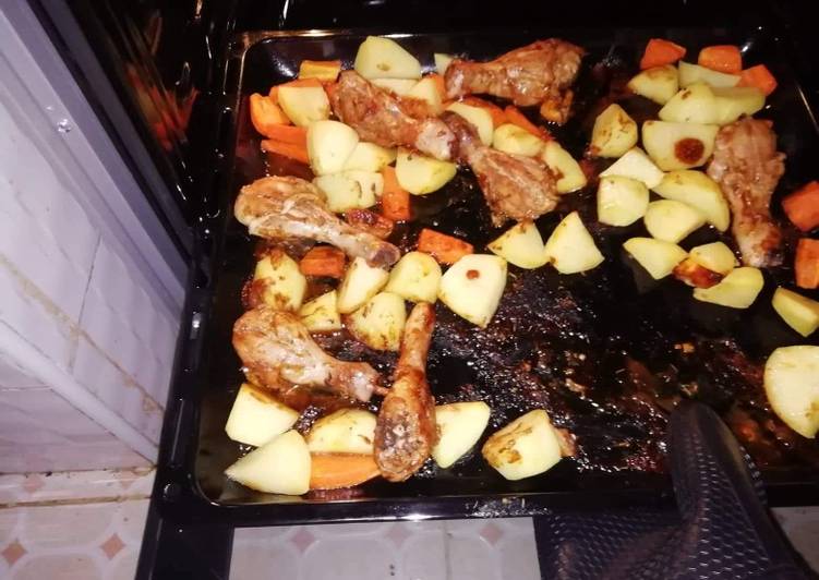 Recipe of Favorite One pan meal baked Potatoes and chicken