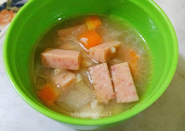 Bagaimana Membuat Sup Maling (Pork Lencheon) Simple Lezat