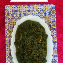 Palak gosht A picture of Palak gosht.