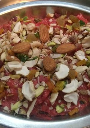 A picture of Gajar ka halwa.