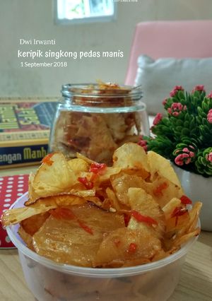 Foto resep Keripik singkong pedas manis