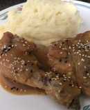 Pollo en salsa de mostaza y miel