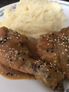 Una foto de Pollo en salsa de mostaza y miel