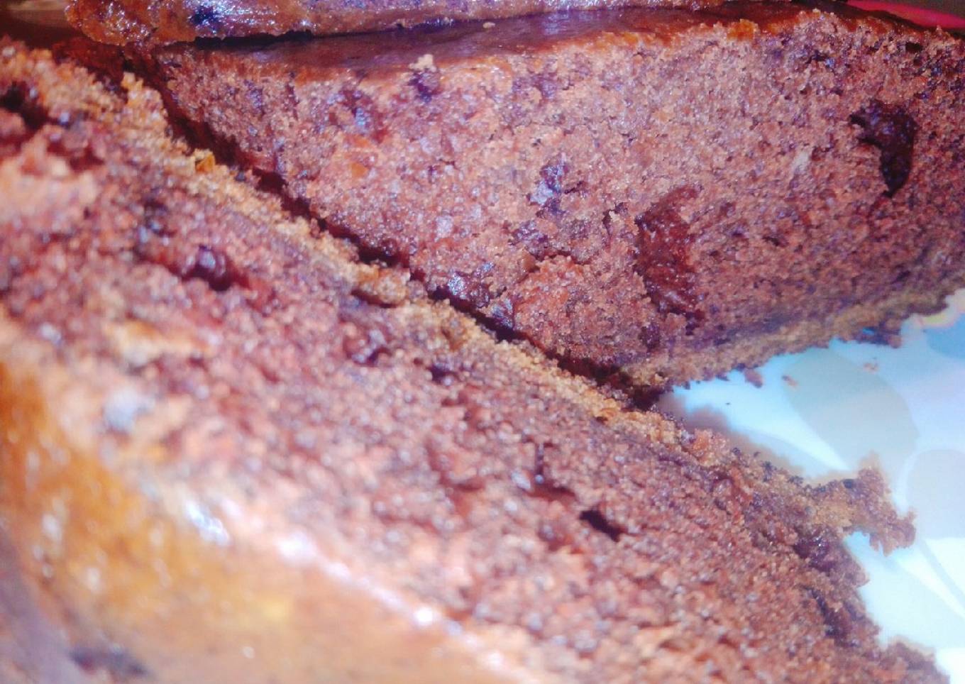 Torta de lentejas con cacao y café sin huevos ni leche