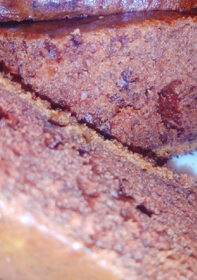 Una foto de Torta de lentejas con cacao y café sin huevos ni leche