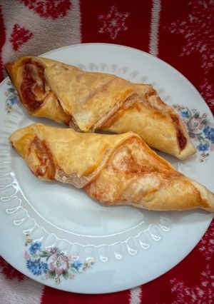 Ketsapos csavart leveles tésztából recept fotója