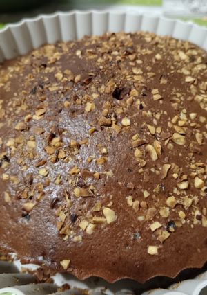 Foto di Torta mamorizzata allo yogurt e cioccolata in friggitrice ad aria ricetta - back to school
