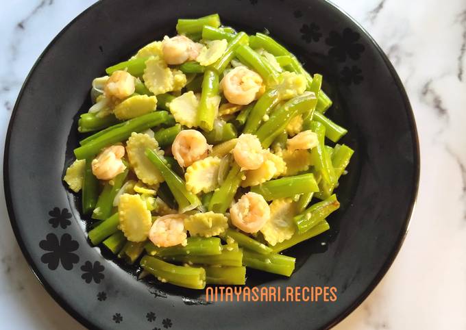 Cara membuat Tumis Buncis Udang Jagung Muda Cara membuat Tumis Buncis Udang Jagung Muda