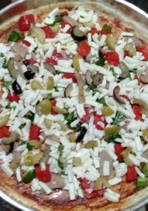 صورة لوصفة بيتزا روعة 😋😋😉