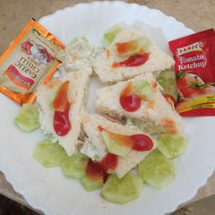 A picture of One Bite Cucumber Sandwich.