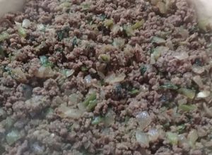 Una foto de Relleno de carne para tarta