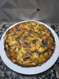 Tortilla al horno con vegetales y algo más