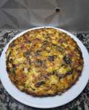 Tortilla al horno con vegetales y algo más