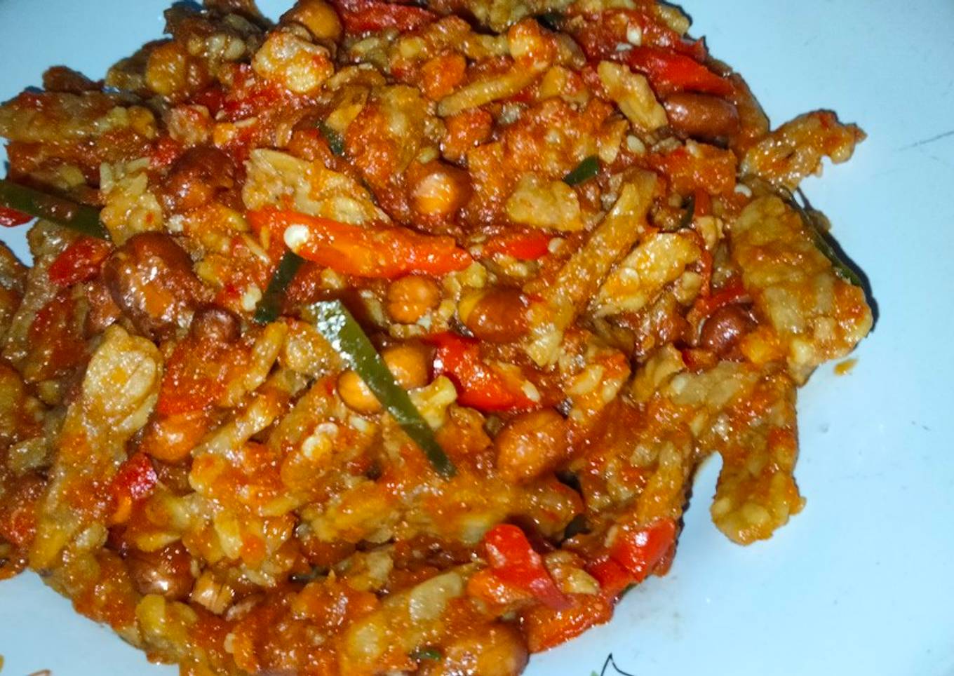 Orek tempe (kering tempe)