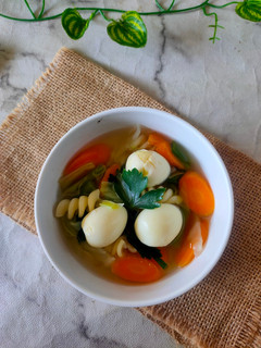 Foto resep Sup telur puyuh makaroni