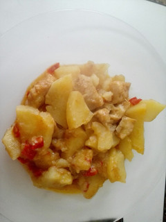 Una foto de Patatas con bacalao