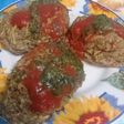 CROQUETAS DE ZUCHINI con salsa fileto y pesto