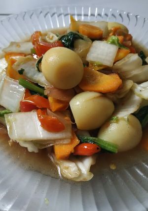 Foto resep Resep Capcay Telur Kuah Pedas