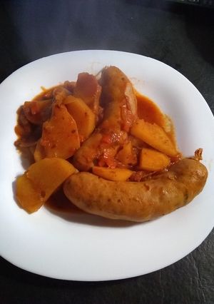 Una foto de Chorizos a la pomarola